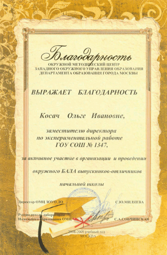 2008 г. Благодарность.